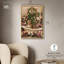 "Cheetah in Spring Bathroom", impression sur toile par Art Remedy, cadre doré, 24 x 36-1360639025-1360639036