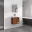 Meuble-lavabo mural avec lavabo en céramique