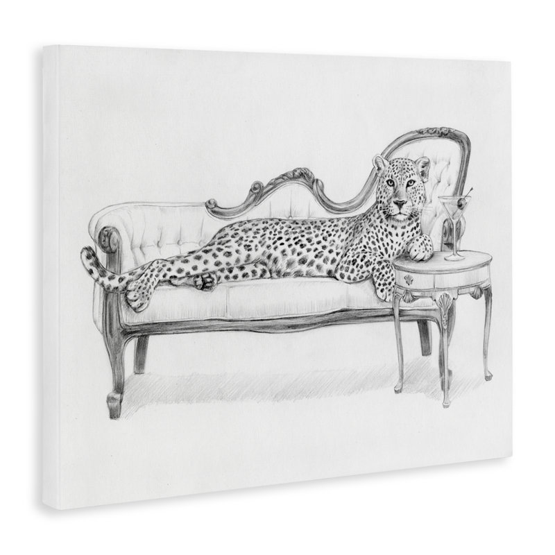«Lounging Beast Cheetah», conception par Victoria Barnes, H 24 po x l 30 po