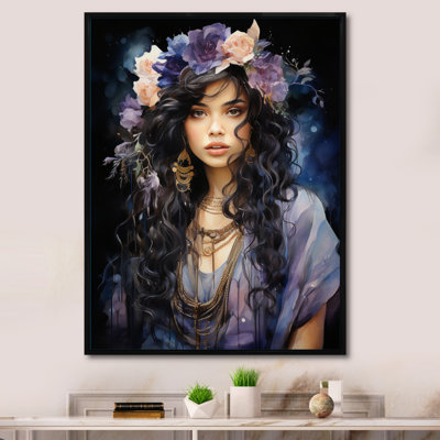 «Boho Latina Mystic Wanderer Woman I», reproduction sur toile
