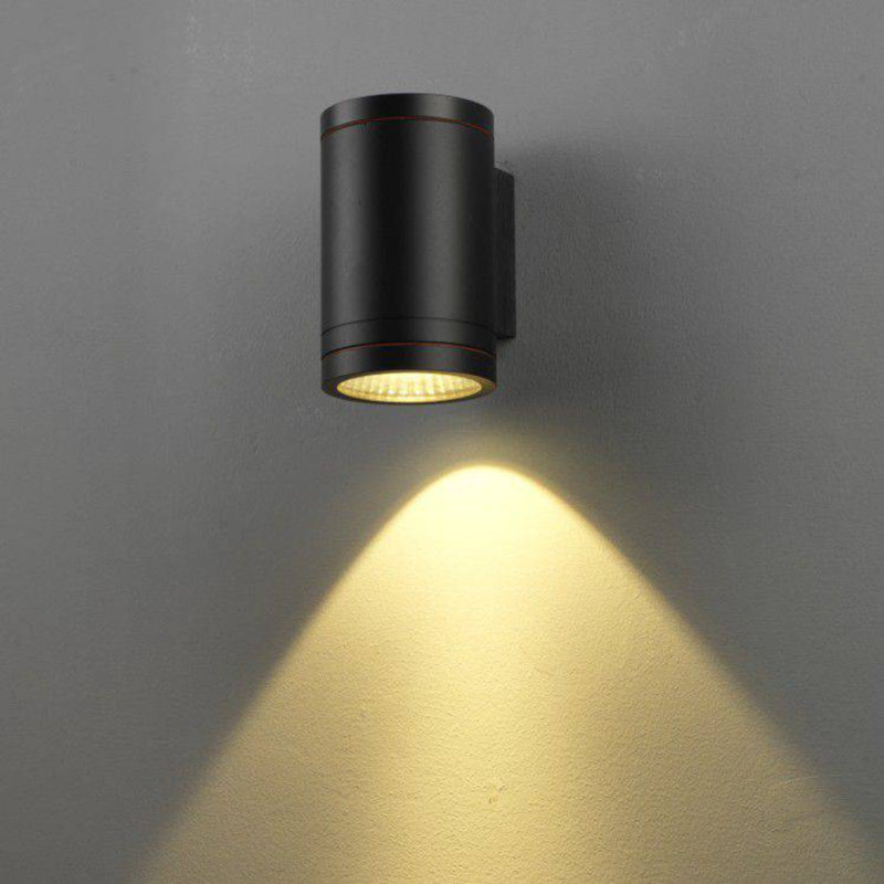 UltraBeam Black 12 Watt Outdoor Wall Downlight - IP65 - 3000k Warm White - 160mm Tall