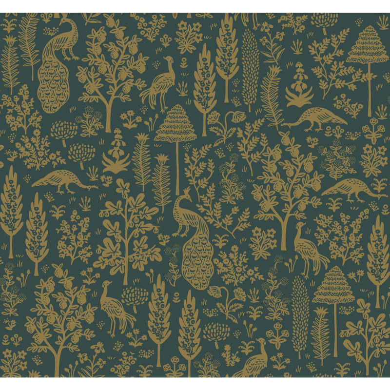 Rouleau de papier peint lisse L 27 po x l 27 po Menagerie Toile, Brun