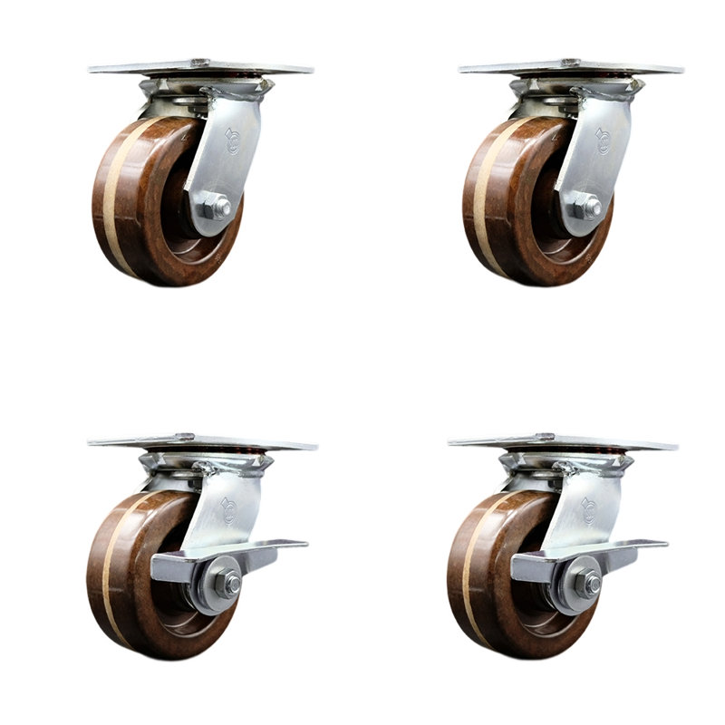 4 Piece High Temp Phenolic Caster Set