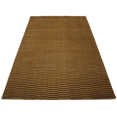 Area Rug | Brown 100% Wool Handloom Rug
