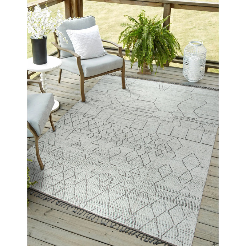 Vintage Marrakech Beige Hand-Knotted Wool Contemporary Transitional 9' x 12' Area Rug