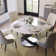 Modern Round Dining Table for 4-6 with Sintered Stone Tabletop, X Carbon Steel Base Pre-Assembly