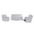Blanche White Reclining Sofa With LED Lights
