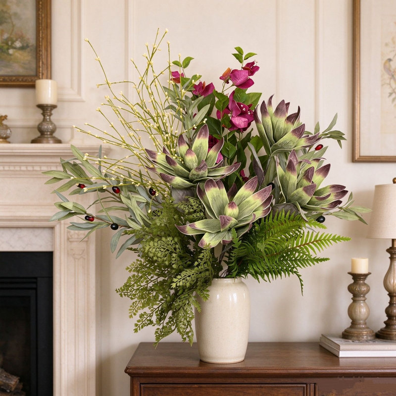 36 " Plastic and Foam Protea Arrangement