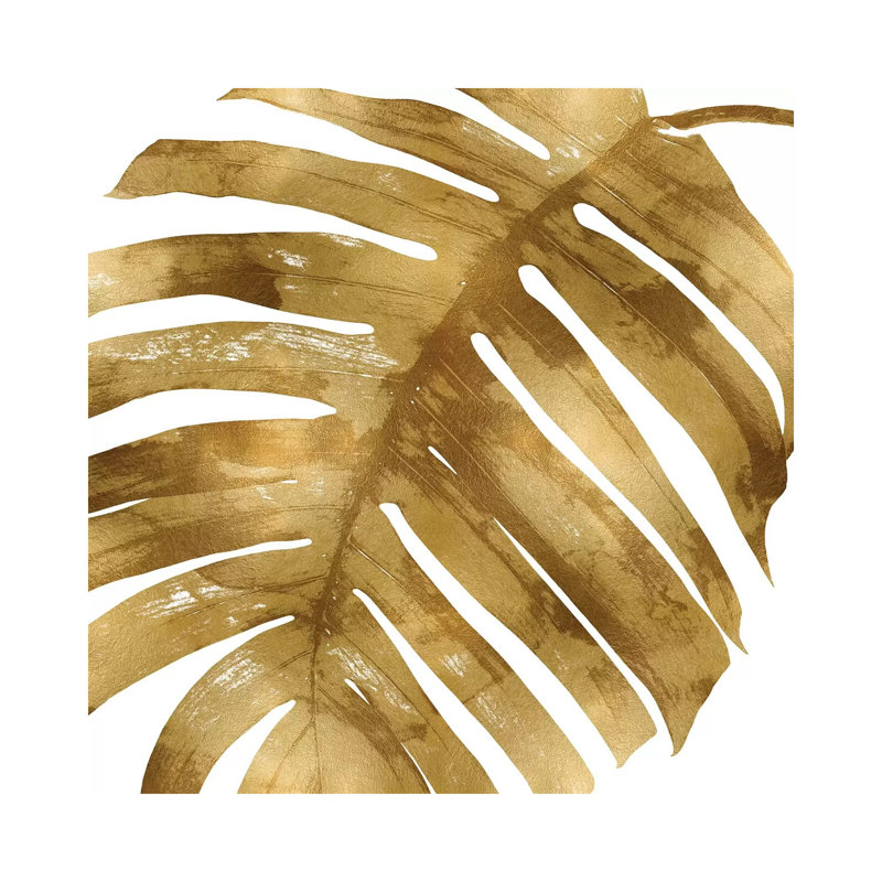 Gold Palm, Close-up II by Melonie Miller - Wrapped Canvas Painting, 30.48 cm H x 30.48 cm W