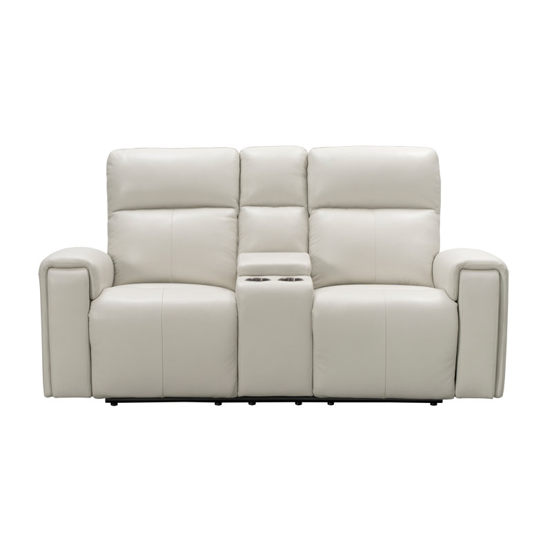 Causeuse inclinable en cuir fleur Arthella