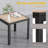 Square Imitation-wood Patio Side Table, Outdoor Table with  UV Protection