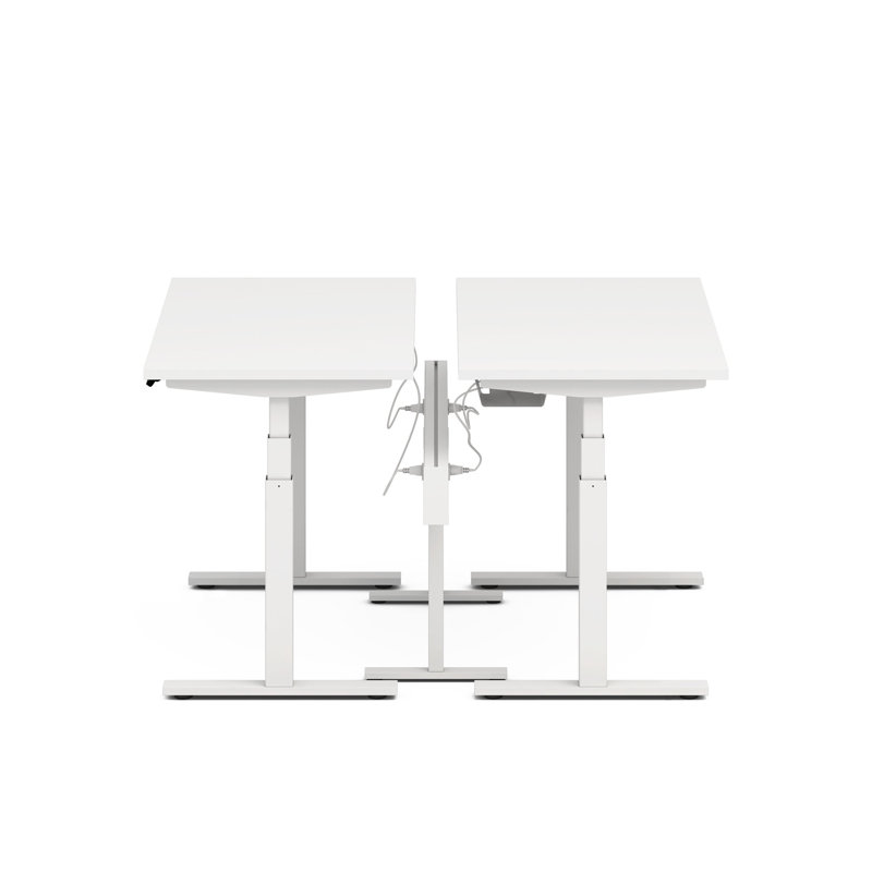 Bureau pour 2 perches Series L Series, H 50,5 po x l 58 po x P 57 po, Blanc