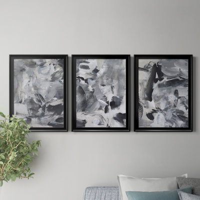 «Black & White Mix I», reproduction encadrée de qualité supérieure - prête à être accrochée