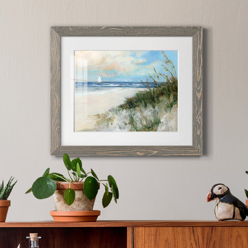 «Oak Island Sunrise» par J Paul - reproduction de cadre photo, H 24 po x l 18 po x P 1,5 po, Encadré gris