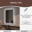 Miroir de salle de bain mural 24 po x 36 po Niveous-637754120-637754121