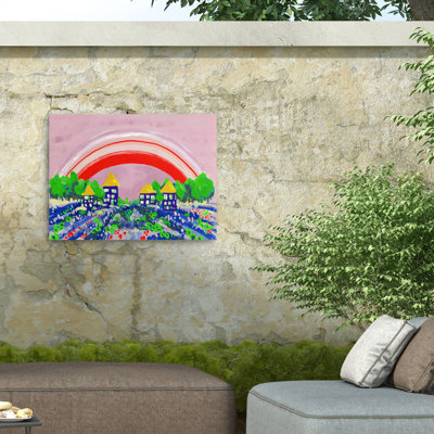 Ania Zwara  Red Rainbow Outdoor  Canvas