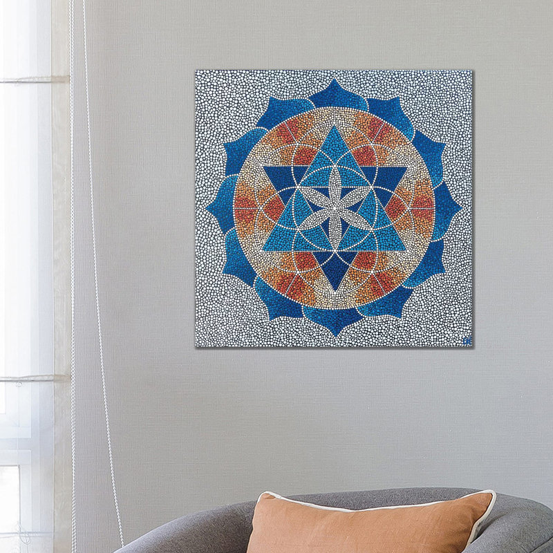 Seed of Life Mandala 1 Piece Wrapped Canvas Wall Art, 66.04 cm H x 66.04 cm W x 1.91 cm D