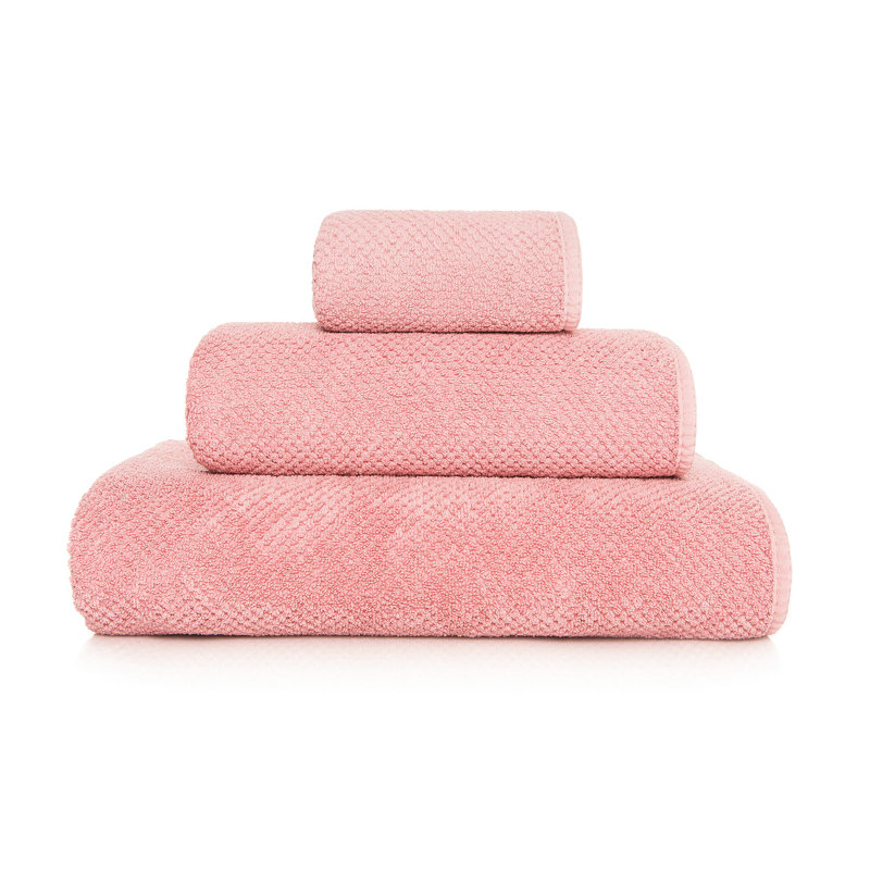 Bee Waffle Bath Sheet, Pink