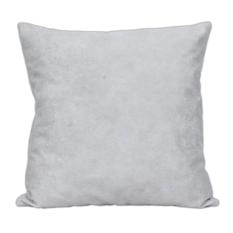 Housse de coussin carré en velours et insert, Ivoire, 18" x 18"