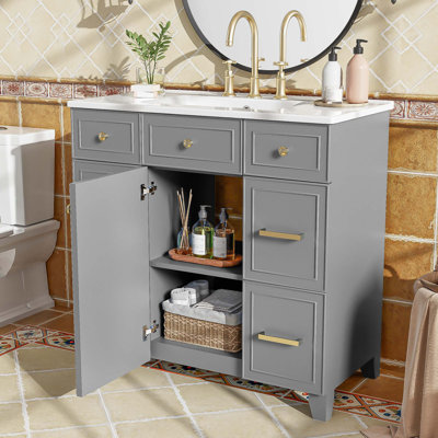 Ensemble de meuble-lavabo avec lavabo 36 po 36 po