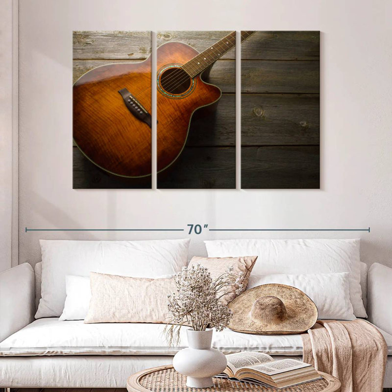 Abarca Rustic Acoustic Guitar, 32" H x 50" W
