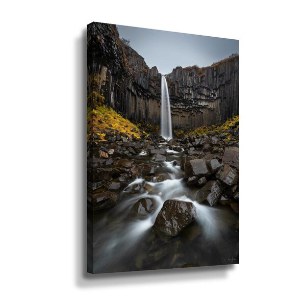 Union Rustic Svartifoss Waterfall In Iceland On Canvas Print | Wayfair