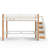 Twin Loft Bed with Clothes Hook & Storage Shelves, Wood Loft Bed Frame with Under-Bed Storage, Beige & Natural-191268206