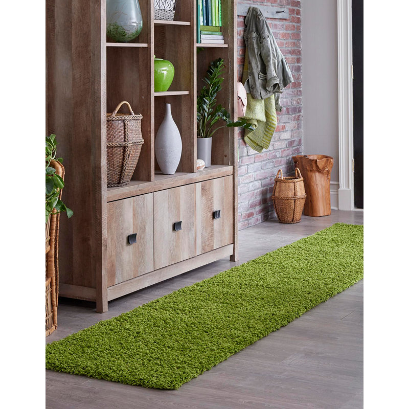 Tapis vert Torun, Tapis de couloir 2 pi 7 po x 10 pi, Vert gazon
