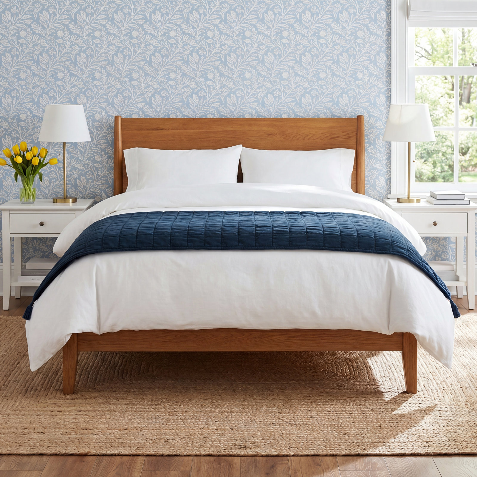 Addi Cotton Comforter Set, Blue