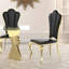 Chaise d'appoint de salle à manger rembourrée en similicuir H 19 po avec pieds en acier inoxydable Mery-2005473350-2005473348