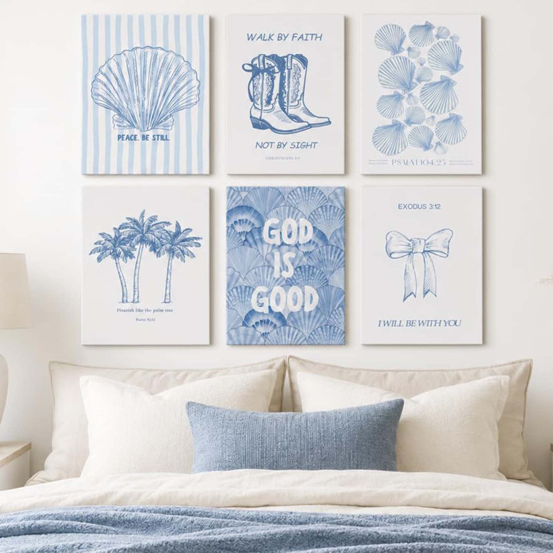 6 Piece Wrapped Canvas Wall Art