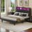 Branae Cushioned Flat Storage Bed with Storage Headboard and LED Lights, Cushioned Bed with Sockets and USB Ports-2019282821-2069433371