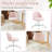 Modern Teddy Fleece Desk Chair Ergonomic Vanity Chair Small Office Chair with Wheels for Home Office-587230171