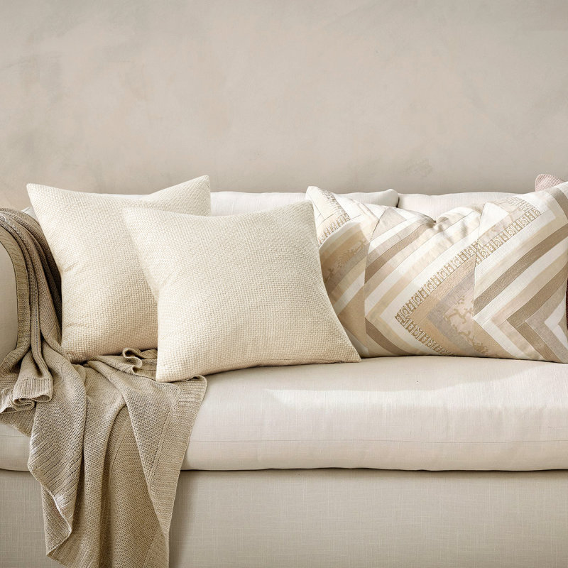 Throw Pillow Covers 20x20 Inch Soft Decorative Chenille Pillow Covers Cushion Covers, Square 20", Off white