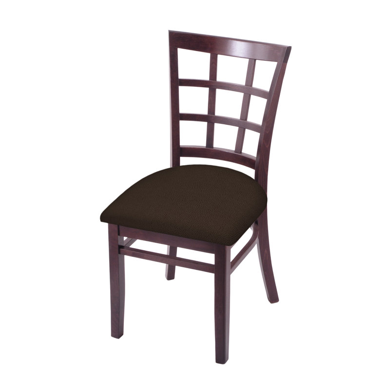 Hampton 18'' H Upholstered Beech Side Chair, Dark Cherry, Rein Coffee