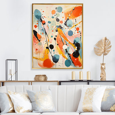 Abstraction atomique colorée du milieu du siècle II sur toile