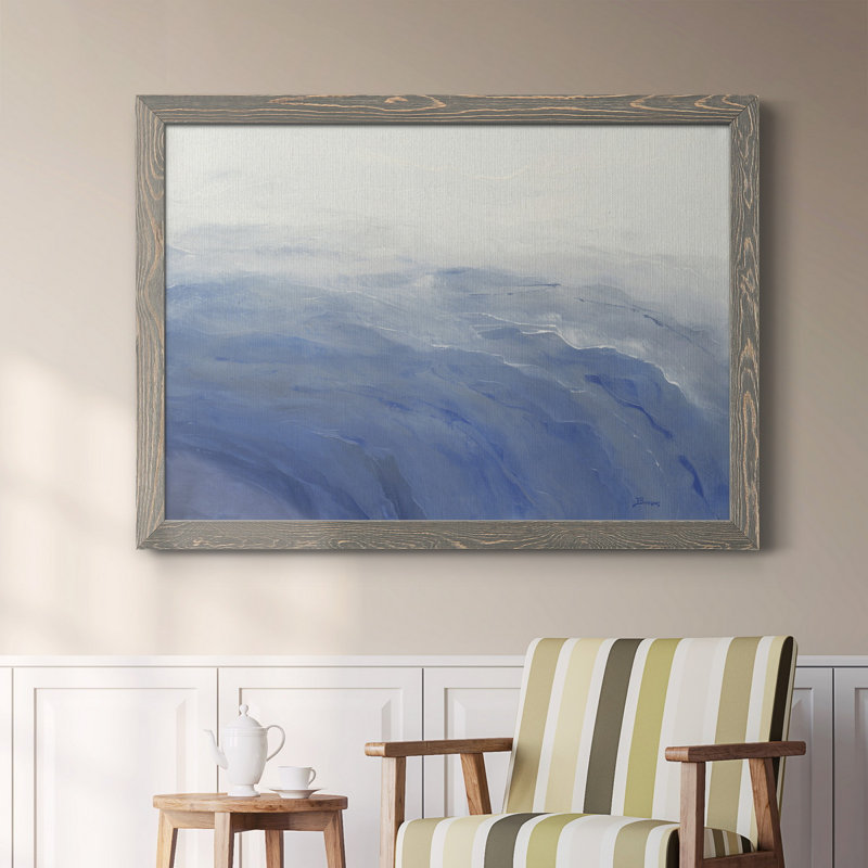 Tempête de tempête - Reproduction d'art sur toile encadrée, H 31,5 po x l 23,5 po x P 1,5 po, gris
