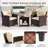 3 PCS Patio Sofa Set with Cushions & Tempered Glass Tabletop for Backyard