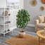 4ft. Artificial Ficus Tree with Handmade Jute & Cotton Basket with Tassels