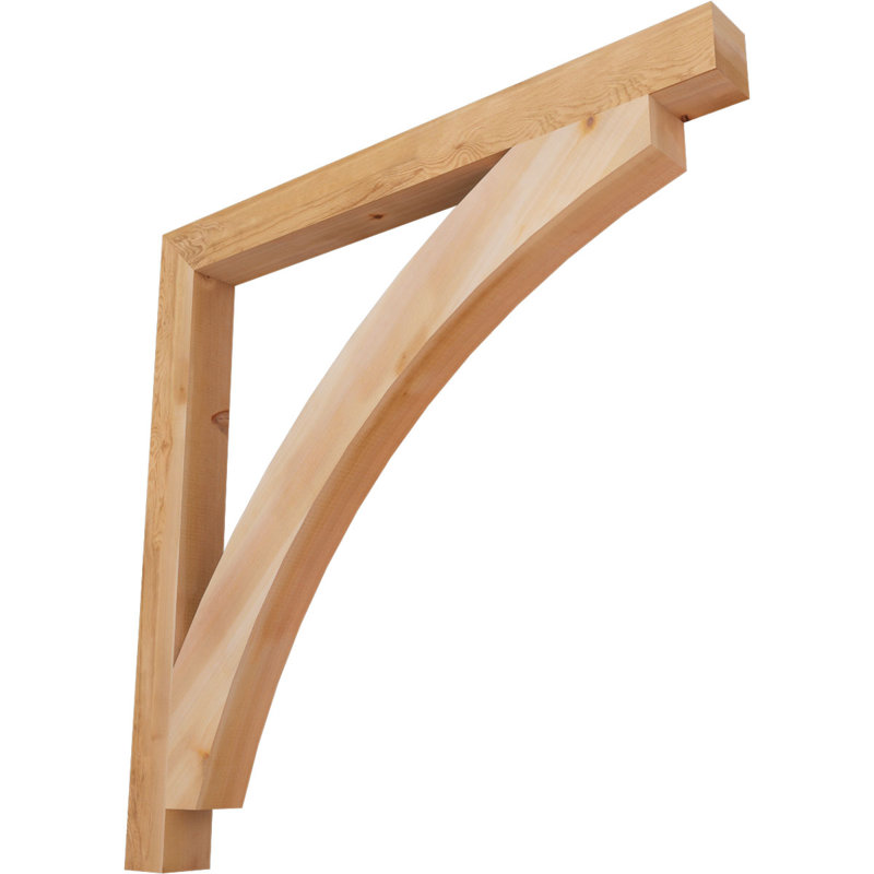 Thorton Block Bracket, Western Red Cedar (Smooth), 46" H x 4" W x 46" D