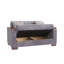 Causeuse rembourrée avec garniture en bois rembourrée avec rangement, microfibre-503644274