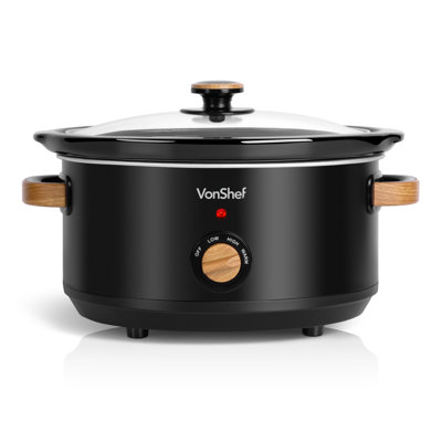 VonShef Slow Cooker - Nordic Design Large Slow Cooker with Removable Non-stick Ceramic Bowl