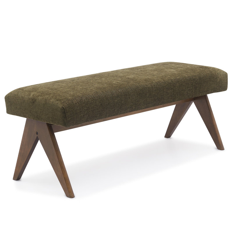Upholstered 45.5" Bench, Green