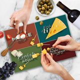 Ambesonne Saying Cutting Board Large Size Love More Worry Less Multicolor