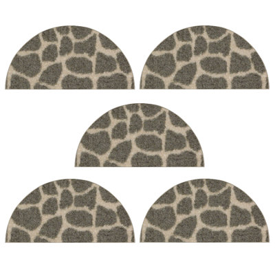 Ensemble de tapis Gibora à motif animalier en nylon tufté, tissé à la machine