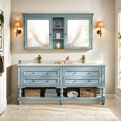 American style multifunctional bathroom cabinet