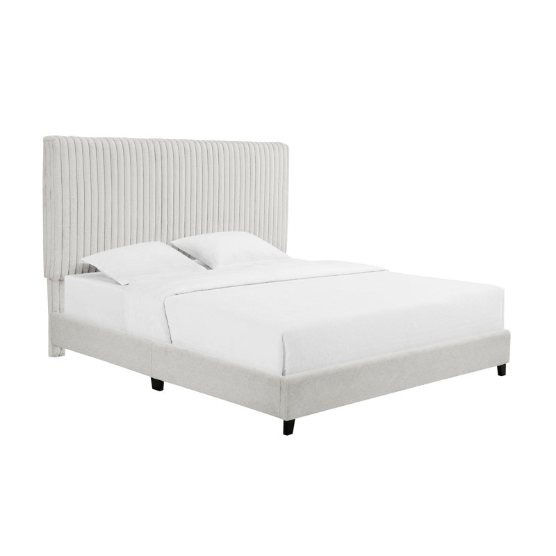Arialdo Upholstered Panel Platform Bed, King