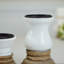 Ensemble de 2 porte-bougies en bois blanc 7 po