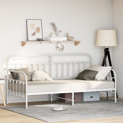 Beds & Bed Frames White Metal Durable Bed Frame
