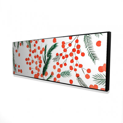 "Motif de feuille de gui" sur toile
